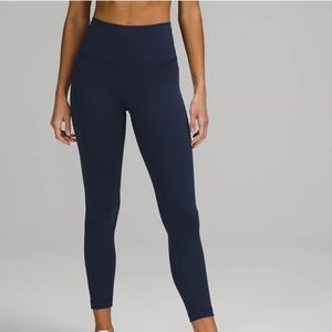 Lululemon Wunder Train Mineral Blue Leggings